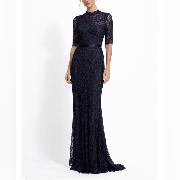 catherine deane blue lace dress Catherine Deane Blue Lace Miya Midi Dress Size 4 Small